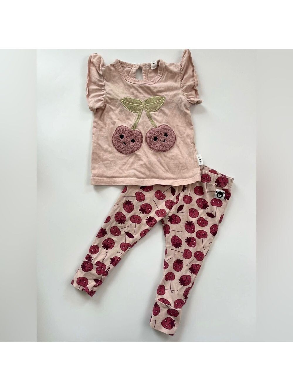 HUX Baby Cherry Print Kids Matching Set